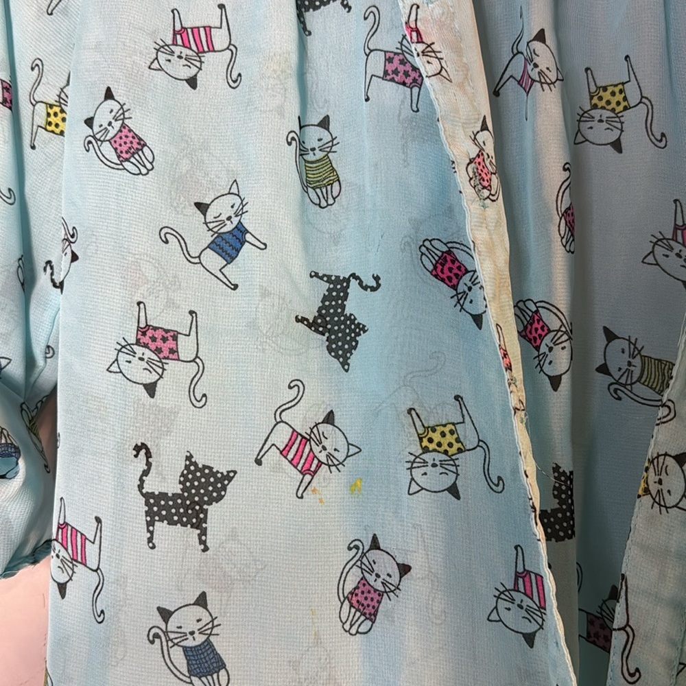 Kitty sheer button down top - Picture 9 of 12